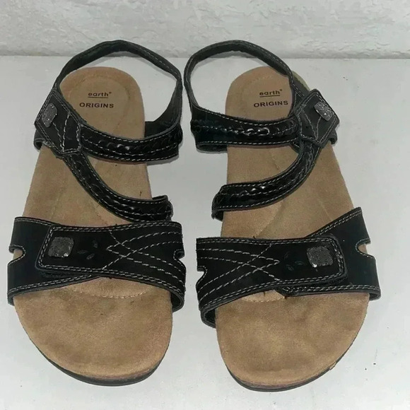Earth Origins Bosk Benson Leather Ankle
Strap Sandals Woman's 8 - Picture 1 of 3